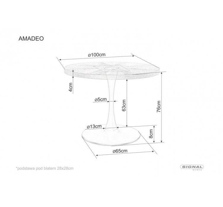 Обеденный стол AMADEO 100 Орех7